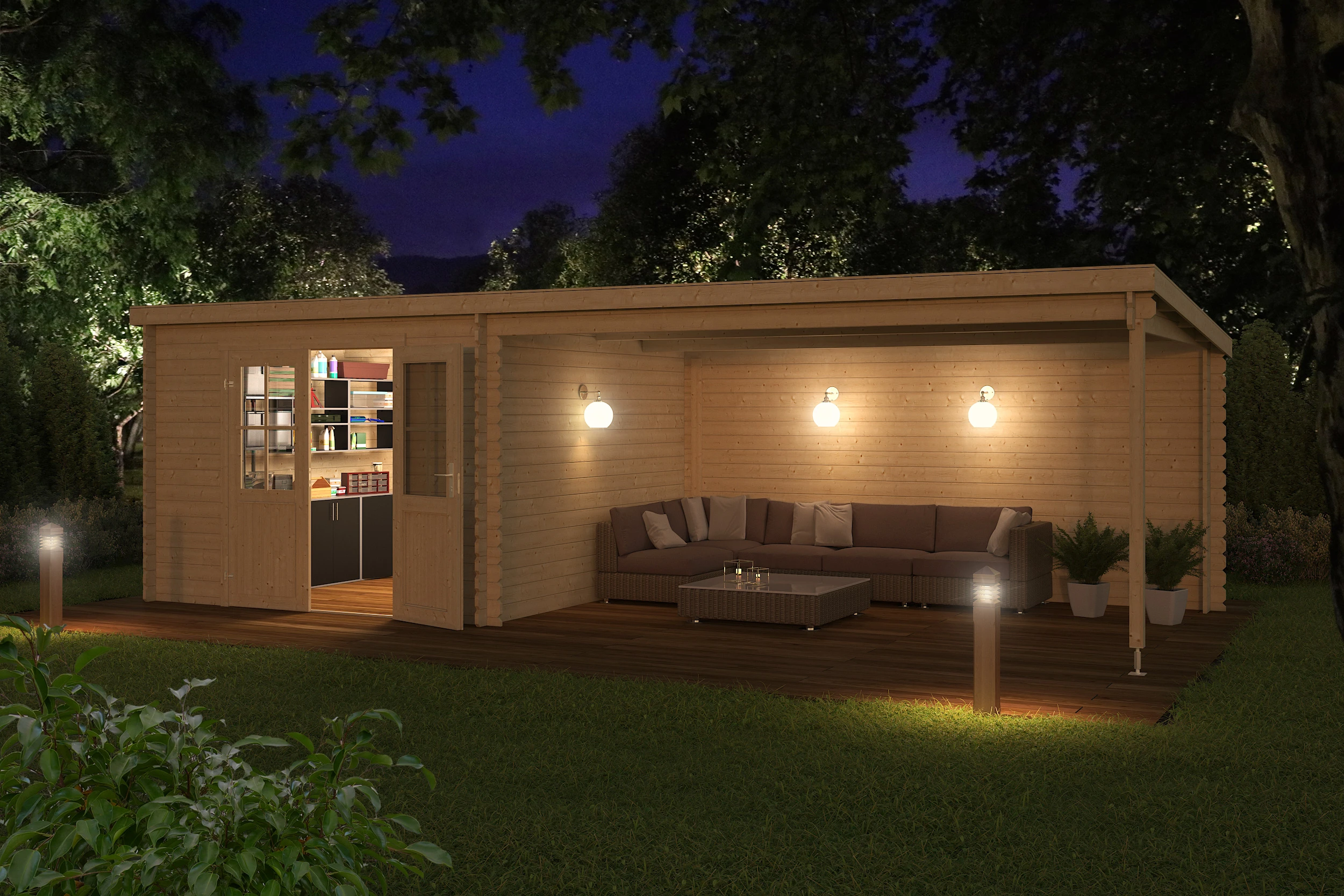 Outdoor Life Blokhut St. Louis 701 x 319 cm - Afbeelding 6